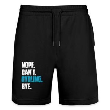 Nope can't cycling bike mountain bike downhill - Stanley/Stella Trainer Unisex Organic Jogging Shorts - black - Front - Nik (191cm) & Marisol (170cm)
