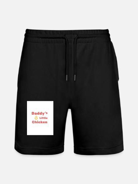 Daddy's Little Chicken - Stanley/Stella Trainer Unisex Organic Jogging Shorts - black