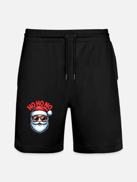 Ho Ho No Design - Stanley/Stella Unisex Bio Joggingshorts Trainer - Schwarz