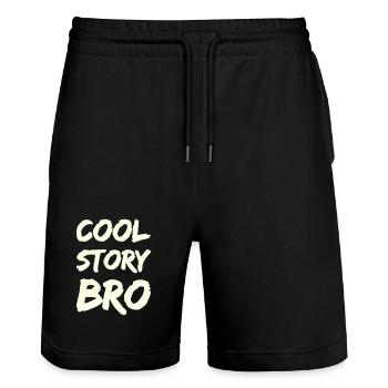 cool_story_bro- - Short de jogging bio TRAINER Stanley/Stella unisexe - noir - Devant - Nik (191cm) & Marisol (170cm)