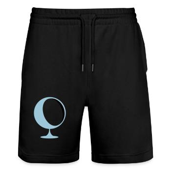 retro lounge chair eames panton - Stanley/Stella Trainer Unisex Organic Jogging Shorts - black - Front - Nik (191cm) & Marisol (170cm)