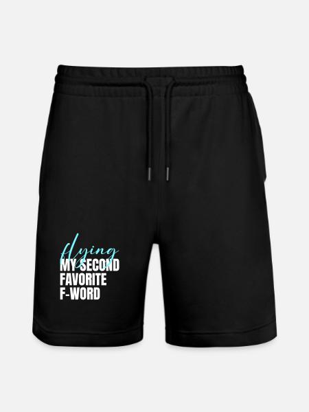 Flying Word - Stanley/Stella Trainer Unisex Organic Jogging Shorts - black
