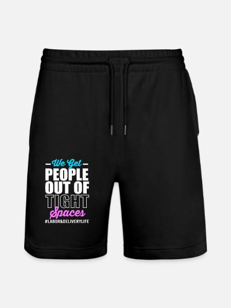 Midwife - Stanley/Stella Trainer Unisex Organic Jogging Shorts - black