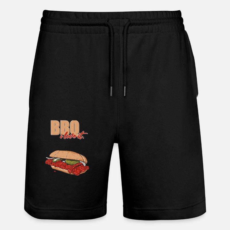 BBQ // Illustration - Stanley/Stella Unisex Bio Joggingshorts Trainer  - Schwarz