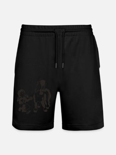 Pferde - Stanley/Stella Unisex Bio Joggingshorts Trainer - Schwarz