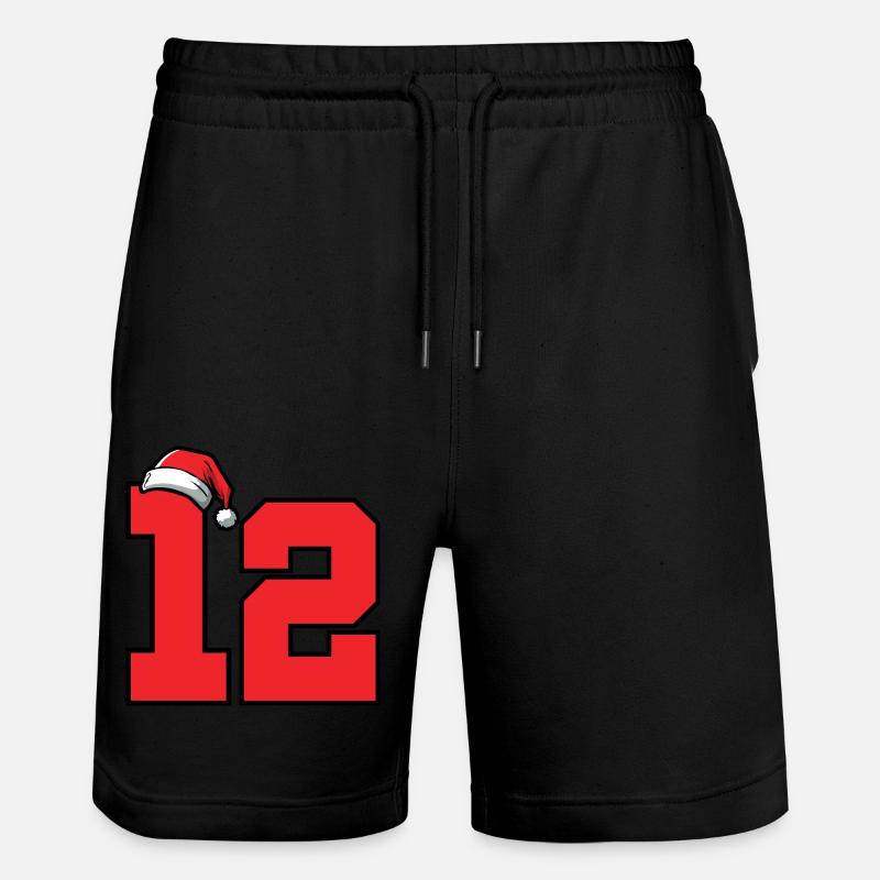 12 Numéro de Noël - Short de jogging bio TRAINER Stanley/Stella unisexe - noir