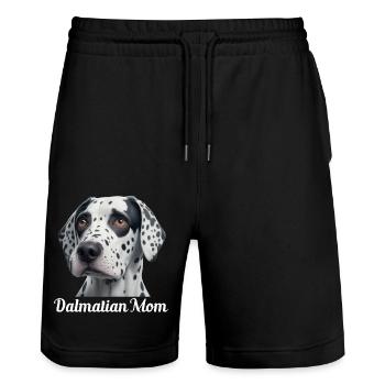 Maman dalmate - Short de jogging bio TRAINER Stanley/Stella unisexe - noir - Devant - Nik (191cm) & Marisol (170cm)