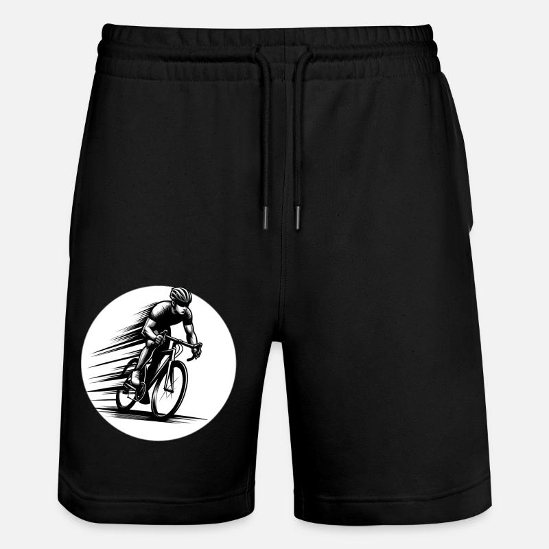 Radfahrer - Stanley/Stella Unisex Bio Joggingshorts Trainer  - Schwarz
