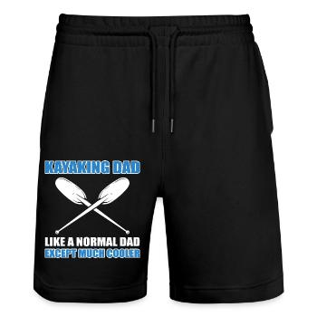 Kajak Kajakfahren - Stanley/Stella Unisex Bio Joggingshorts Trainer  - Schwarz - Vorne - Nik (191cm) & Marisol (170cm)