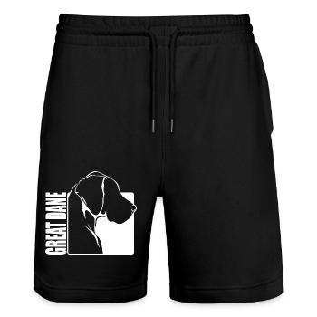 Profil de Dogue Chien Chien Wilsigns - Short de jogging bio TRAINER Stanley/Stella unisexe - noir - Devant - Nik (191cm) & Marisol (170cm)
