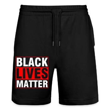 Black Lives Matter, Black Lives Matter - Short de jogging bio TRAINER Stanley/Stella unisexe - noir - Devant - Nik (191cm) & Marisol (170cm)