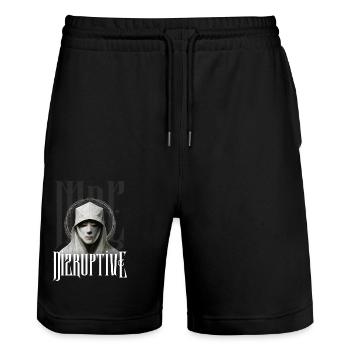 Dizruptive Stoned nun - Stanley/Stella Unisex Bio Joggingshorts Trainer  - Schwarz - Vorne - Nik (191cm) & Marisol (170cm)