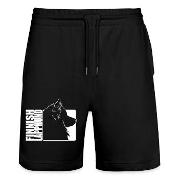 Profil finlandais de Laponie Chiens Chien Wilsigns - Short de jogging bio TRAINER Stanley/Stella unisexe - noir - Devant - Nik (191cm) & Marisol (170cm)