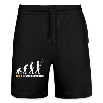 Bee Evolution Beekeeper Beekeeper - Stanley/Stella Trainer Unisex Organic Jogging Shorts - black - Front - Nik (191cm) & Marisol (170cm)