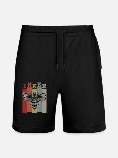 Imker - Stanley/Stella Unisex Bio Joggingshorts Trainer  - Schwarz