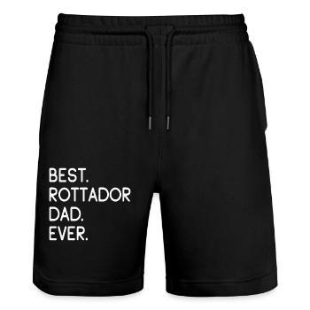 Rottador - Stanley/Stella Unisex Bio Joggingshorts Trainer  - Schwarz - Vorne - Nik (191cm) & Marisol (170cm)
