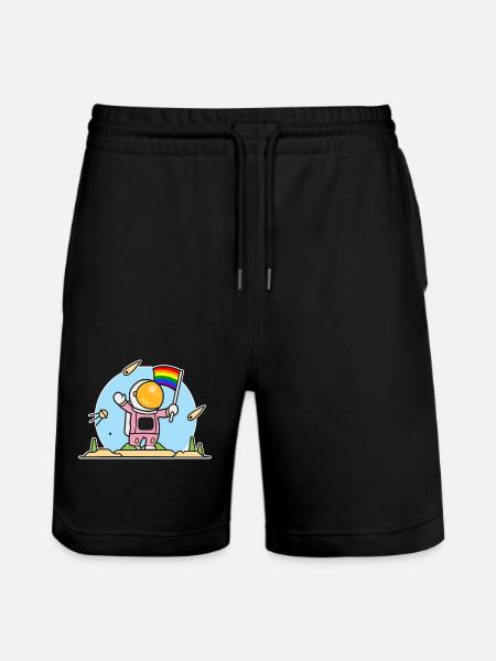 Schwuler Astronaut - Stanley/Stella Unisex Bio Joggingshorts Trainer  - Schwarz