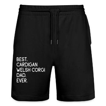 Cardigan Welsh Corgi - Stanley/Stella Unisex Bio Joggingshorts Trainer  - Schwarz - Vorne - Nik (191cm) & Marisol (170cm)