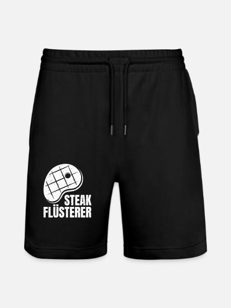 Steak Whisperer - Stanley/Stella Trainer Unisex Organic Jogging Shorts - black