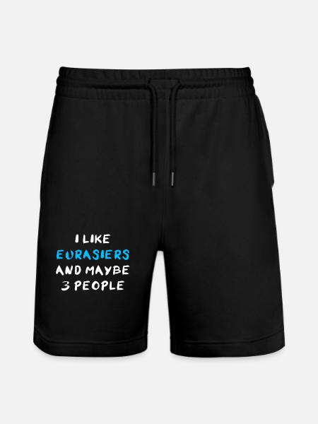 Eurasians - Stanley/Stella Trainer Unisex Organic Jogging Shorts - black