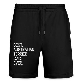 Australian Terrier - Stanley/Stella Unisex Bio Joggingshorts Trainer  - Schwarz - Vorne - Nik (191cm) & Marisol (170cm)
