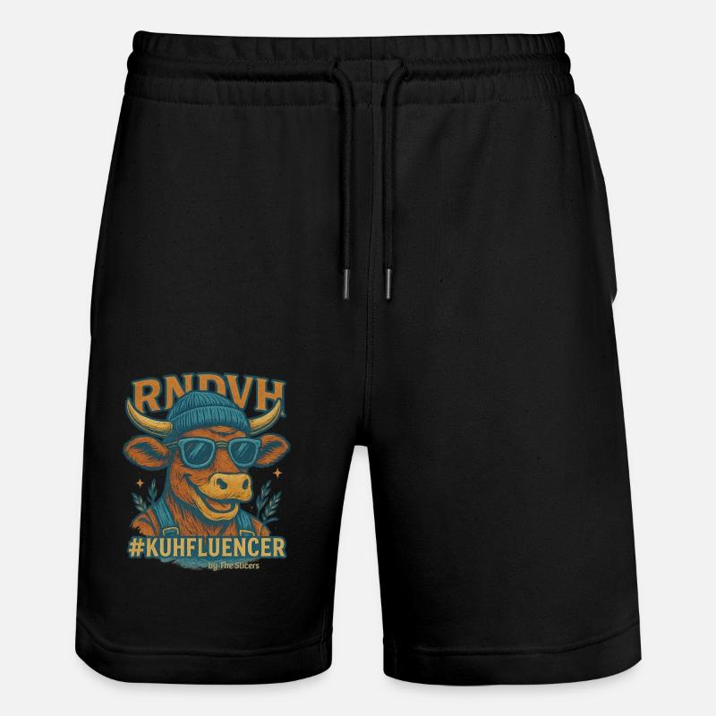 Kuhfluencer - Stanley/Stella Unisex Bio Joggingshorts Trainer - Schwarz