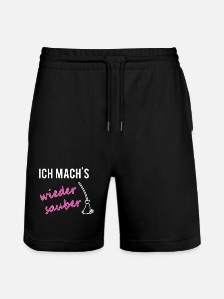 PARTNERSHIRT sauber Mama - Stanley/Stella Unisex Bio Joggingshorts Trainer - Schwarz