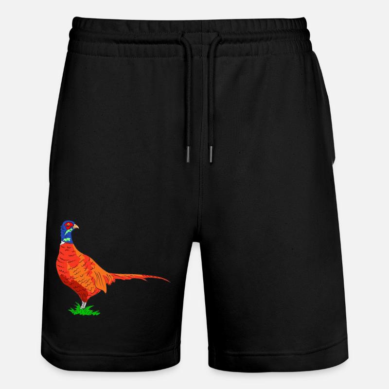 fasan vogel jäger - Stanley/Stella Unisex Bio Joggingshorts Trainer  - Schwarz