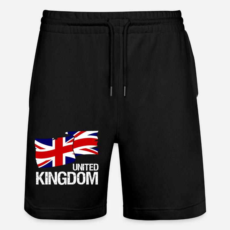 Drapeau britannique Union Jack - Design - Short de jogging bio TRAINER Stanley/Stella unisexe - noir