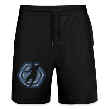Footballeur Football Design - Short de jogging bio TRAINER Stanley/Stella unisexe - noir - Devant - Nik (191cm) & Marisol (170cm)