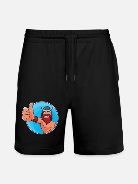 Vikings - thumbs up - Stanley/Stella Trainer Unisex Organic Jogging Shorts - black