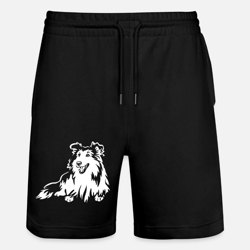 Sheltie "Black Edition" - Stanley/Stella Unisex Bio Joggingshorts Trainer - Schwarz