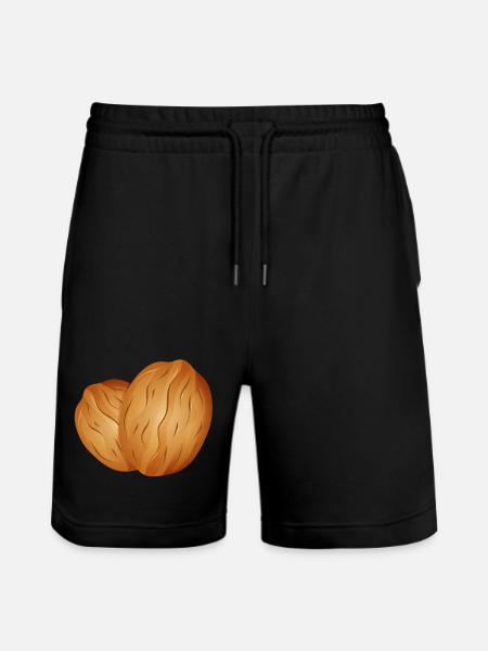 two beautiful luminous walnuts - Stanley/Stella Trainer Unisex Organic Jogging Shorts - black