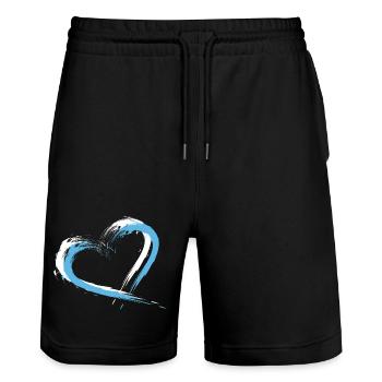 Saint-Marin - Short de jogging bio TRAINER Stanley/Stella unisexe - noir - Devant - Nik (191cm) & Marisol (170cm)