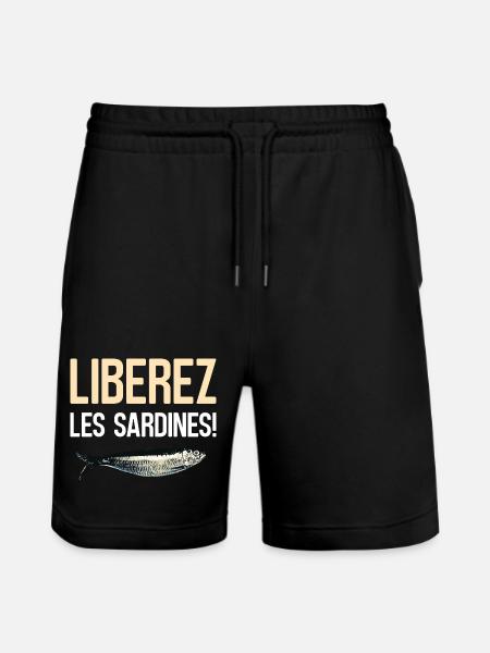 Liberez les sardines - Short de jogging bio TRAINER Stanley/Stella unisexe - noir