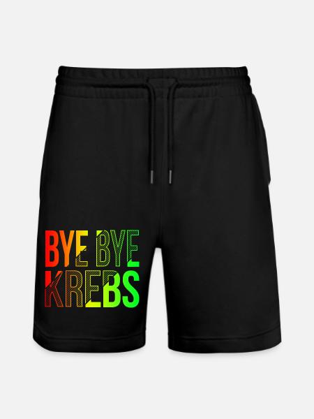 Bye Bye Kreps Rainbow Design - Stanley/Stella Trainer Unisex Organic Jogging Shorts - black