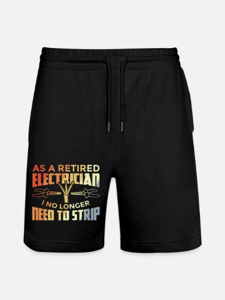 Retired electrician - Stanley/Stella Trainer Unisex Organic Jogging Shorts - black