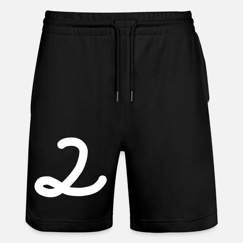 2 Numéro deux blanc - Short de jogging bio TRAINER Stanley/Stella unisexe - noir