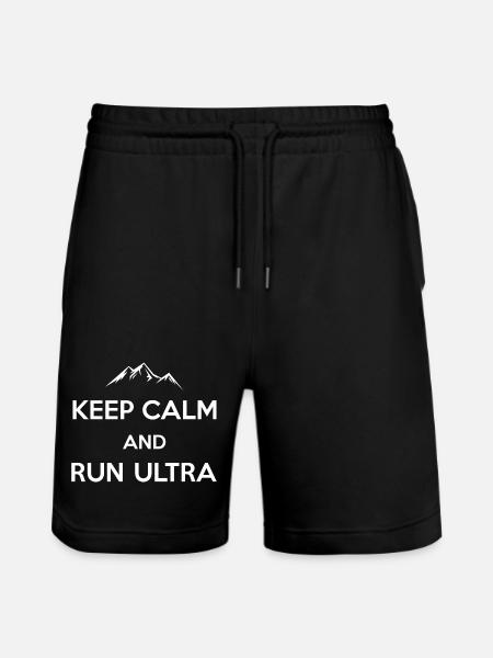 Keep Calm and Run Ultra - Stanley/Stella Trainer Unisex Organic Jogging Shorts - black