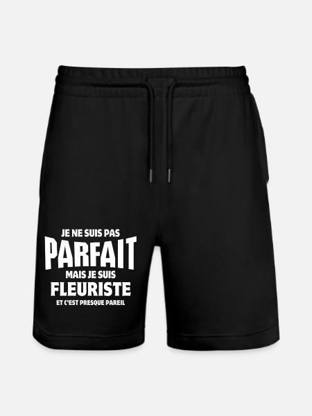 fleuriste, j'aime les fleurs - Short de jogging bio TRAINER Stanley/Stella unisexe - noir