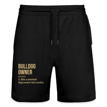 bouledogue - Short de jogging bio TRAINER Stanley/Stella unisexe - noir - Devant - Nik (191cm) & Marisol (170cm)