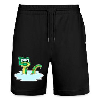 Schlange Taucher Schnorchel Tauchen - Stanley/Stella Unisex Bio Joggingshorts Trainer  - Schwarz - Vorne - Nik (191cm) & Marisol (170cm)