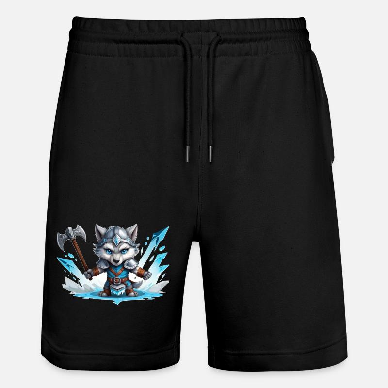 Viking Wolf Warrior - Stanley/Stella Unisex Bio Joggingshorts Trainer - Schwarz