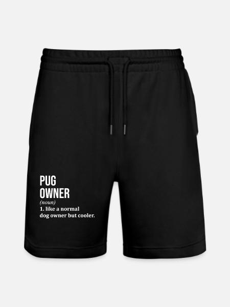 Pug Pug Pug - Stanley/Stella Trainer Unisex Organic Jogging Shorts - black