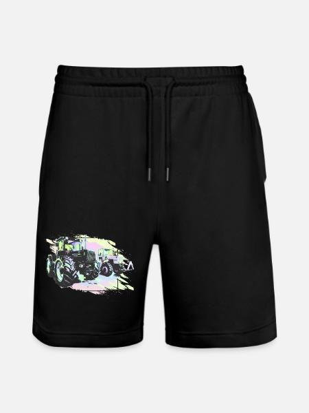 Old tractors - Stanley/Stella Trainer Unisex Organic Jogging Shorts - black