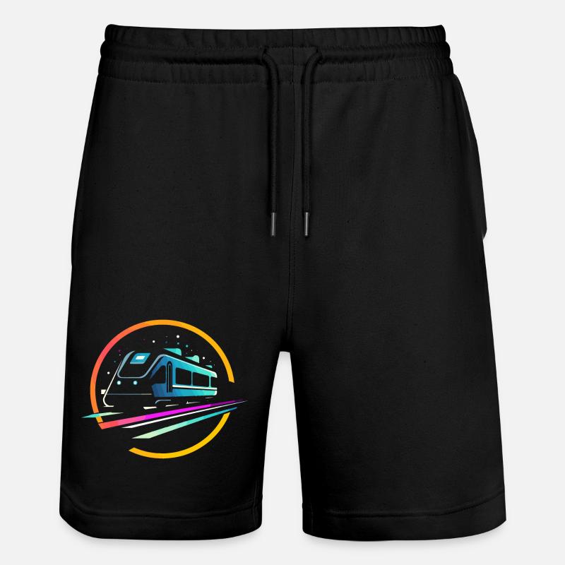 Train Comic - Stanley/Stella Trainer Unisex Organic Jogging Shorts - black