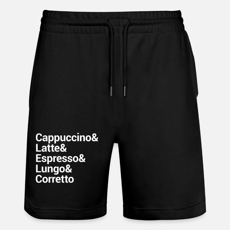 Kaffee-Stil Typografie Design - Stanley/Stella Unisex Bio Joggingshorts Trainer  - Schwarz