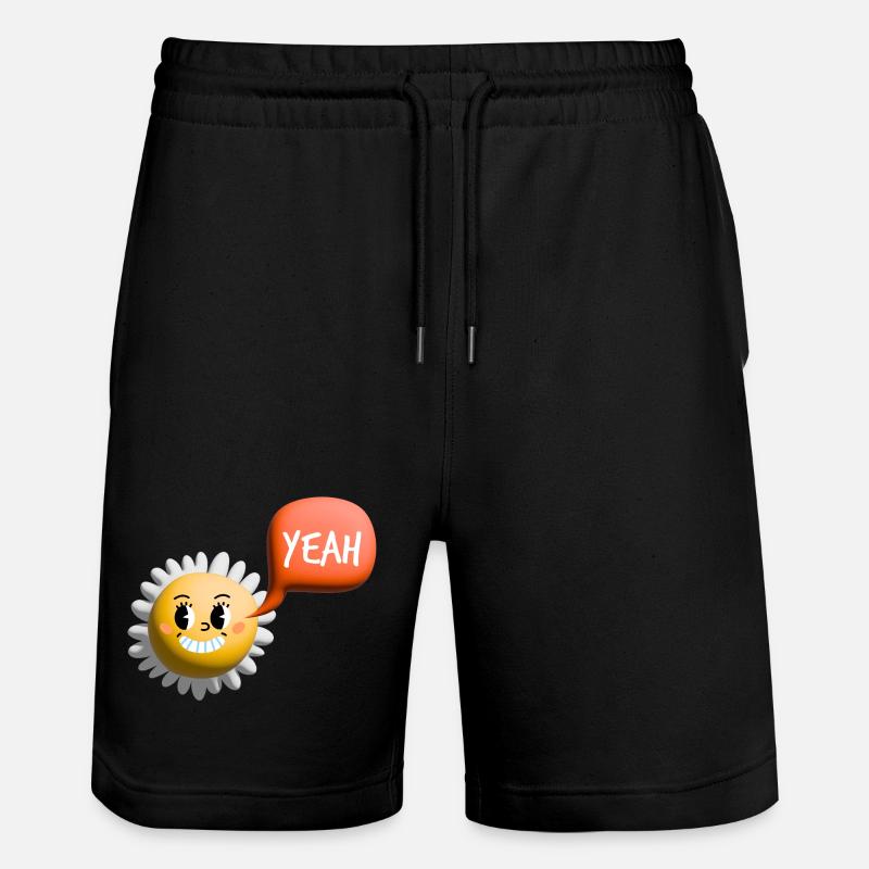 sonne yeah 3d - Stanley/Stella Unisex Bio Joggingshorts Trainer  - Schwarz