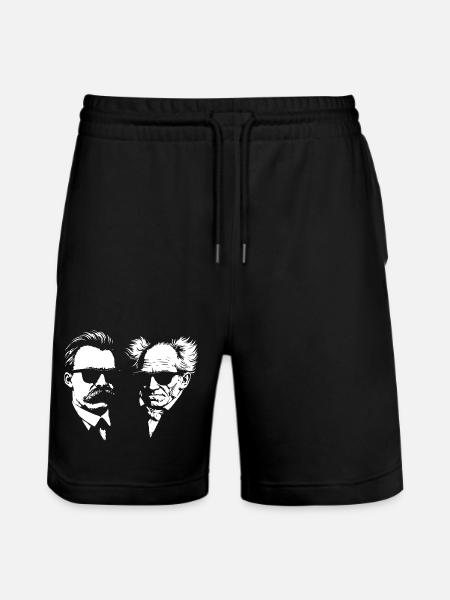 German Philosophers Nietzsche and Schopenhhauer - Stanley/Stella Trainer Unisex Organic Jogging Shorts - black