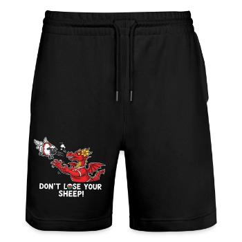 Dragon fantaisiste et mouton Rappel éternel - Short de jogging bio TRAINER Stanley/Stella unisexe - noir - Devant - Nik (191cm) & Marisol (170cm)